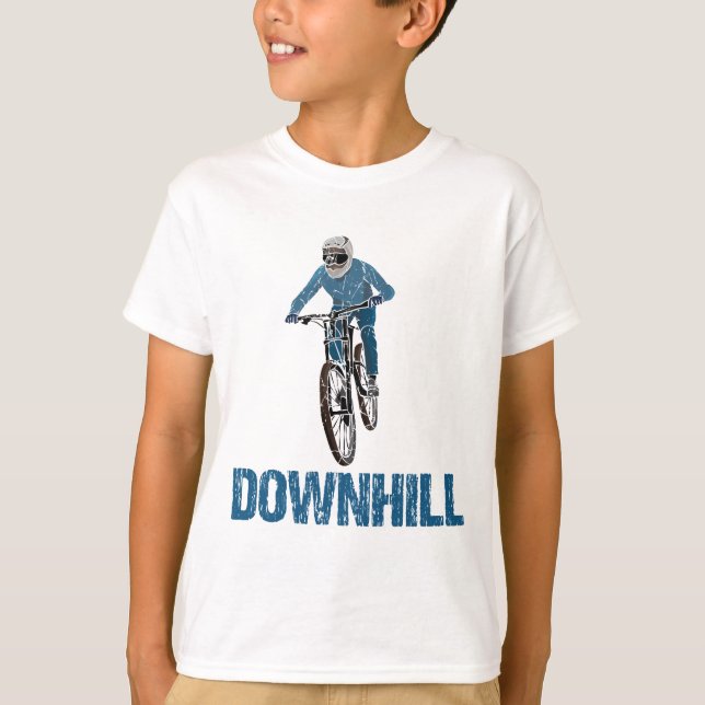 Trail Mountain Biker Downhill T-Shirt (Front)