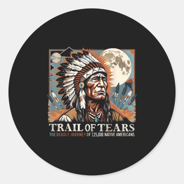 Trail Of Tears Memorial Native American  Classic Round Sticker (Front)