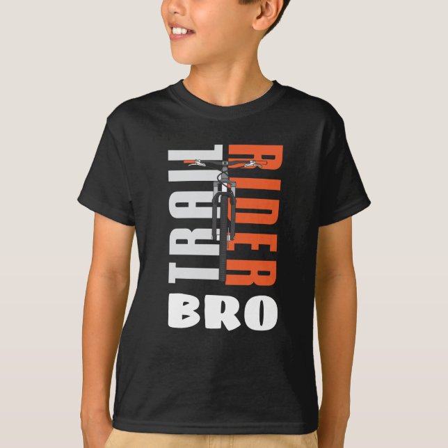 Trail Rider Biker Bro Custom Family Cyclist T-Shirt (Front)