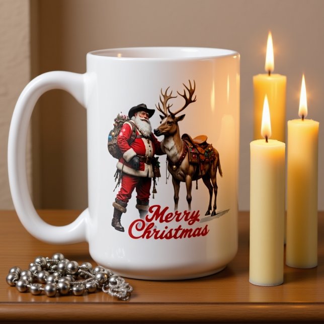 Trail Rider Santa and Reindeer Coffee Mug (Creator Uploaded)
