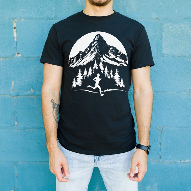 Trail Runner Gift, Trail Runner in the Mountains T-Shirt (Creator Uploaded)
