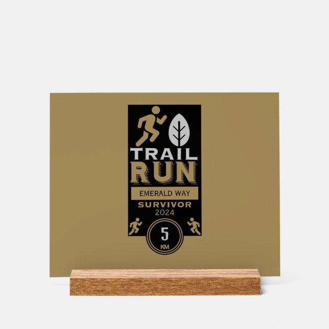 Trail Runner Race Competition Acrylic Sign (Front)