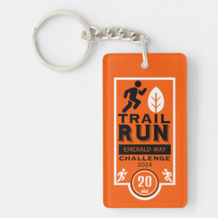 Trail Runner Race Competition Keychain