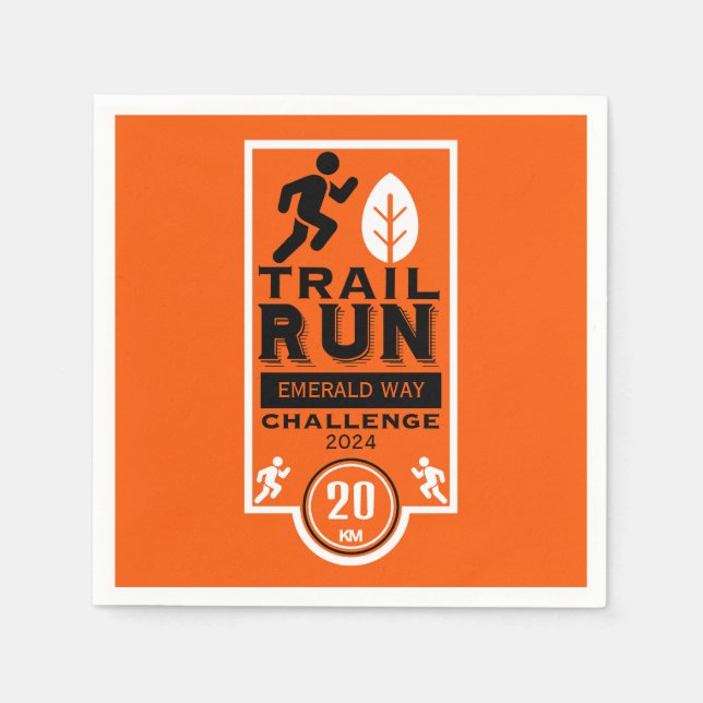 Trail Runner Race Competition Napkin (Front)