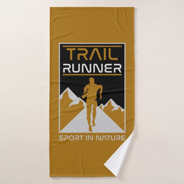Trail Runner Sport Dans La Nature (Serviette de bain)