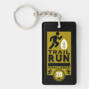 Trail Runner Sport In Nature Keychain