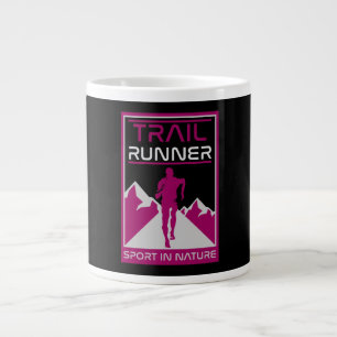 Trail Runner Sport In Nature Large Coffee Mug