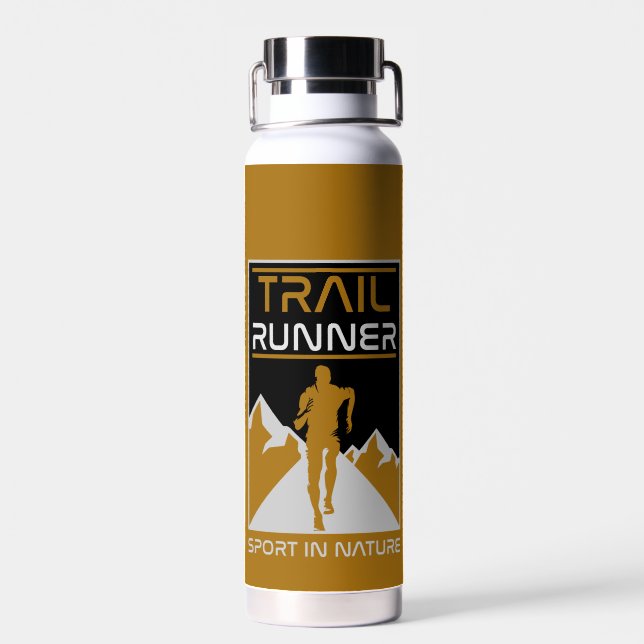Trail Runner Sport In Nature Water Bottle (Back)