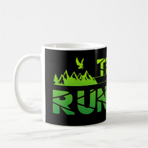 Trail Running Adler Berge Wald Schuhe Profil grün Coffee Mug