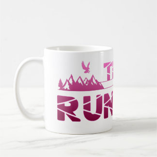 Trail Running Adler Berge Wald Schuhe Profil pink Coffee Mug