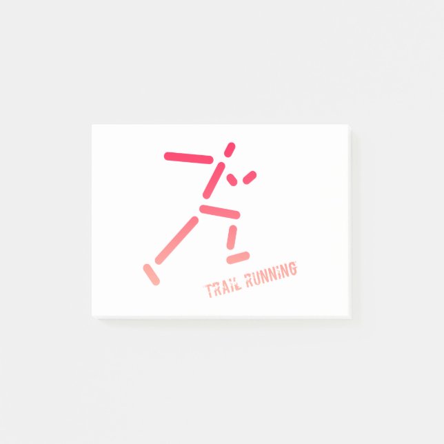 Trail Running, Cross-Country running Post-it Notes (Front)