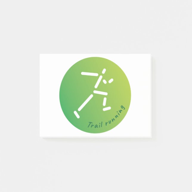 Trail Running, Cross-Country running Post-it Notes (Front)