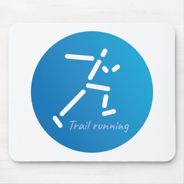 Trail Running design Mouse Pad (Front)