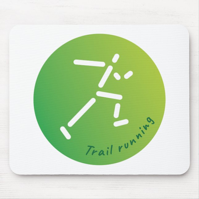 Trail Running design Mouse Pad (Front)
