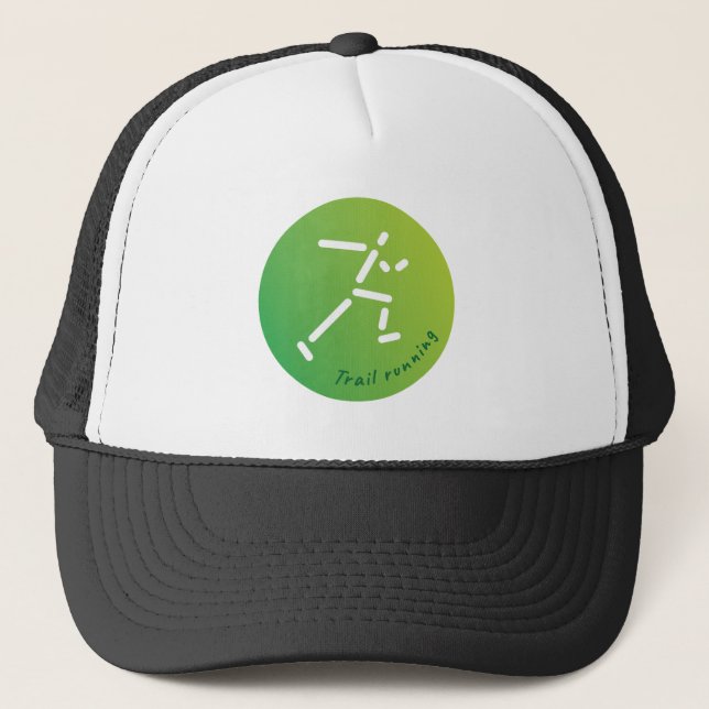Trail Running design Trucker Hat (Front)