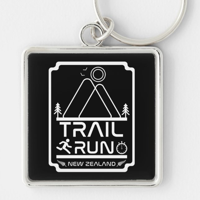Trail Running New Zealand Keychain (Front)