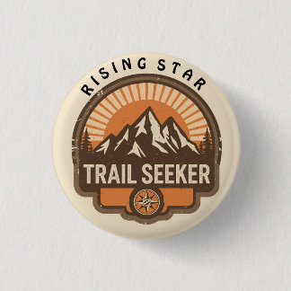 Trail seeker Explorer Badge | Kids Outdoor Award 1 Inch Round Button