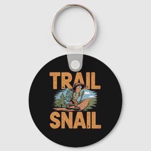 Trail Snail - Funny Hiker Pun Hiking Quote  Keychain