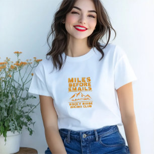 Trail Therapy Minimalist Mountain Hiking club name T-Shirt