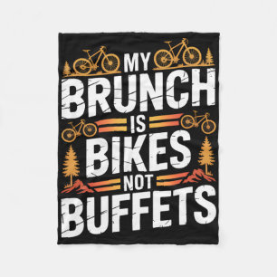 Trail Time Family Man Mountain Biking Dad Fleece Blanket