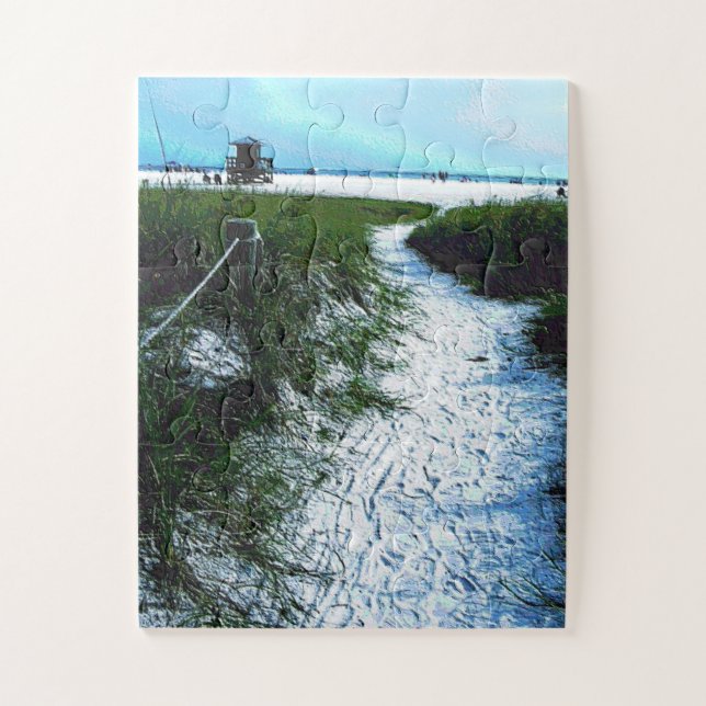 Trail to Stunning Siesta Keys Beach Jigsaw Puzzle (Vertical)