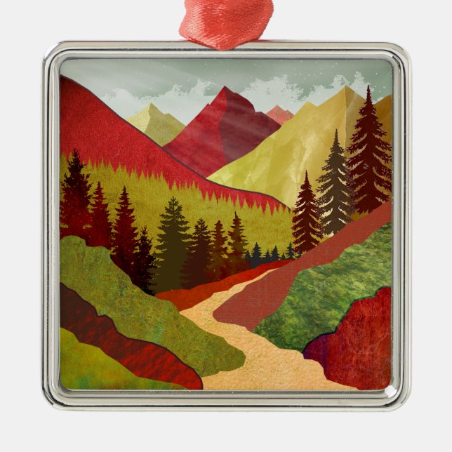Trail To The Sky Metal Ornament (Front)