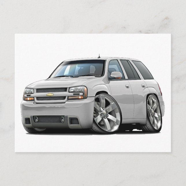 Trailblazer White Truck Postcard (Front)