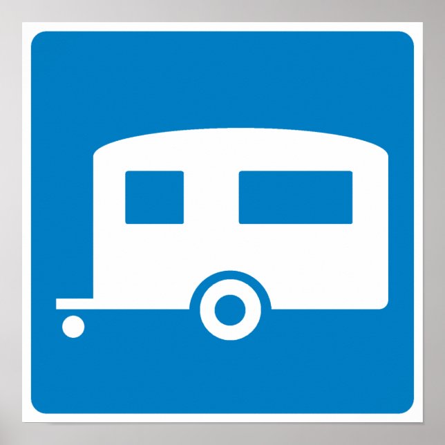 Trailer Camping Highway Sign (Front)