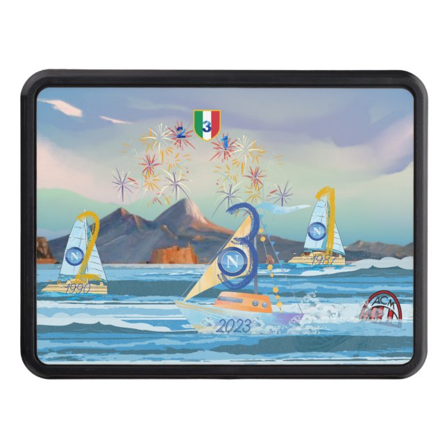 Trailer Hitch commemorativa scudetto Napoli 202 Trailer Hitch Cover (Front)