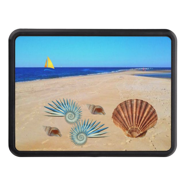 Trailer Hitch Cover 2" Beach Shells (Front)