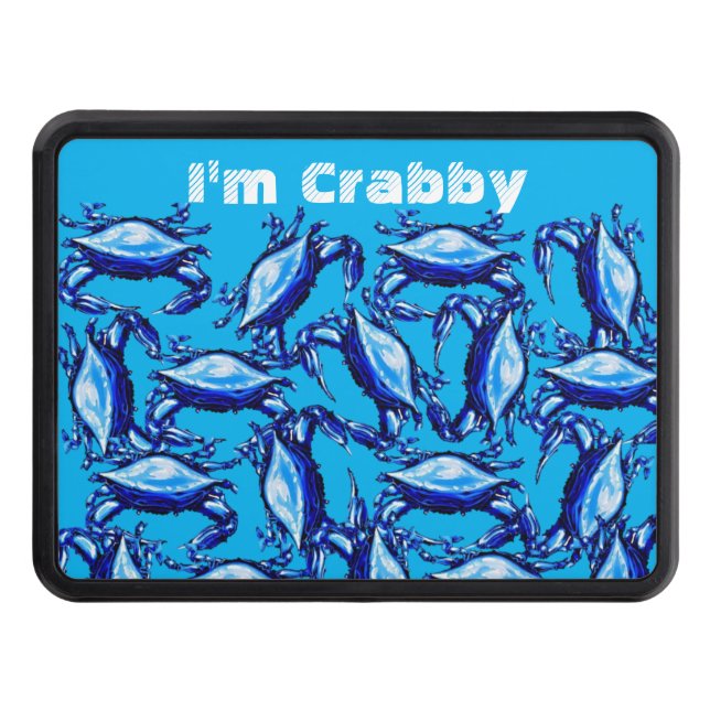 Trailer Hitch Cover 2" Blue Crabs (Front)