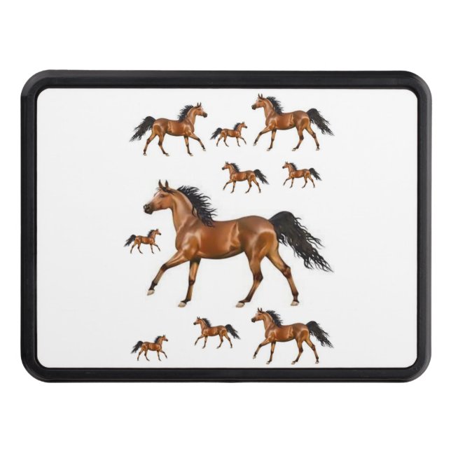 Trailer Hitch Cover 2" Horses (Front)