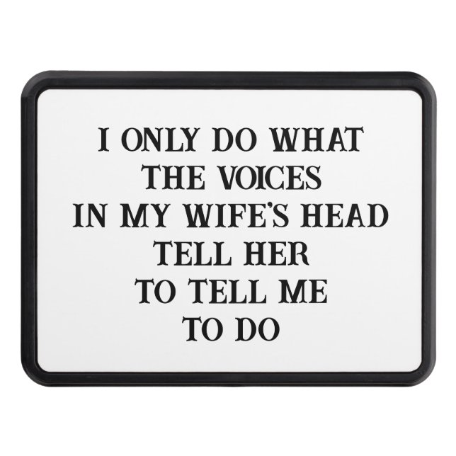 Trailer Hitch Cover 2" Husband Wife's Joke (Front)