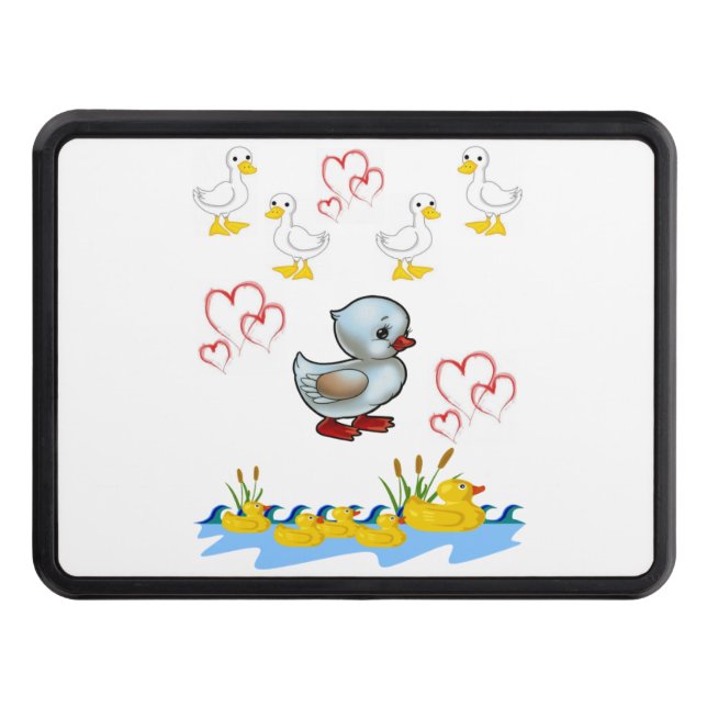 Trailer Hitch Cover 2" Valentine's Day Duck (Front)