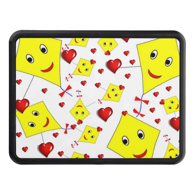 Trailer Hitch Cover 2" Yellow Kites (Front)