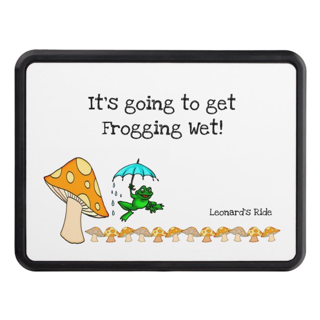 Trailer Hitch Cover Frog, Frogging Wet Ribbit  (Front)