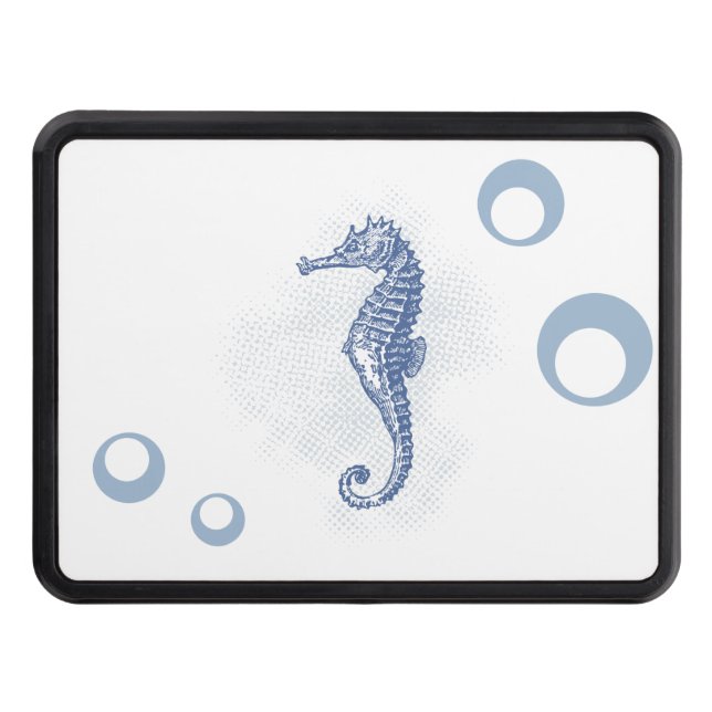 Trailer Hitch Seahorse Ocean Beach Water Vacation Trailer Hitch Cover (Front)