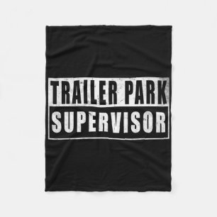 Trailer Park Supervisor Funny Vintage Fleece Blanket