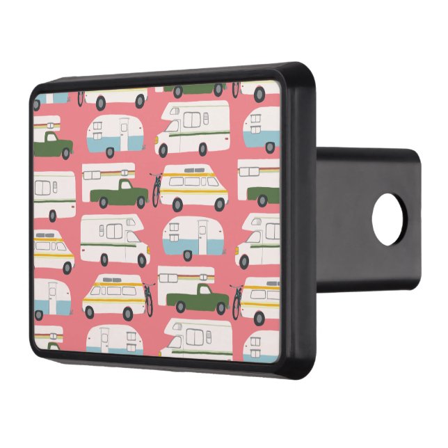 Trailer RV Vanlife Camping Pattern Trailer Hitch Cover (Left)