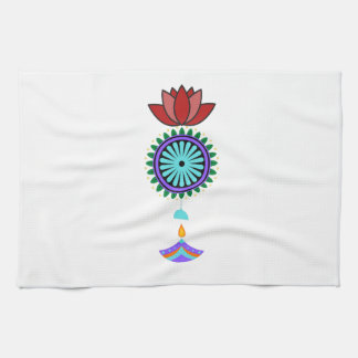 Trailer spiritual with lotus blossom kitchen towel
