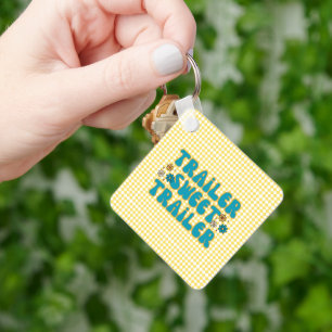 Trailer Sweet Trailer Yellow Harlequin Keychain
