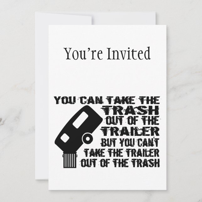 Trailer Trash Invitation (Front)