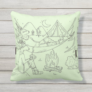 Trailpaca Starry Night Mint Sensations Outdoor Pillow