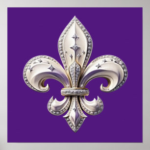 Trails I Travel Fleur De Lis Design Poster