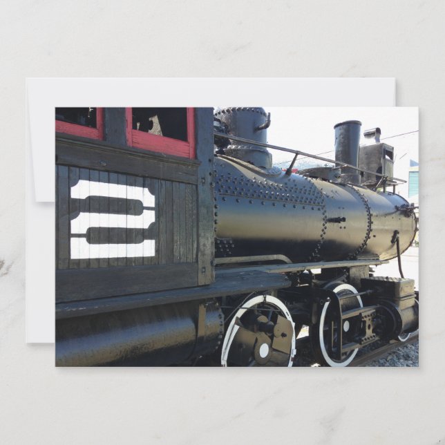 Train 2nd birthday invitation (Front)