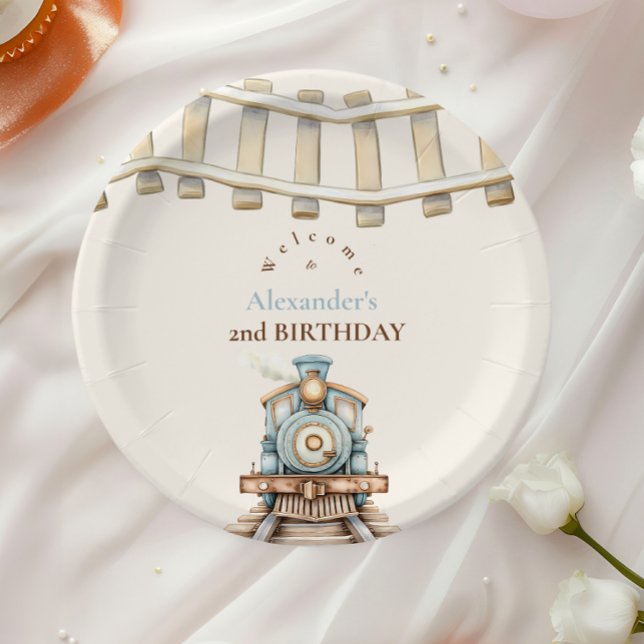 Train 2nd Birthday Paper Plate (Creator Uploaded)