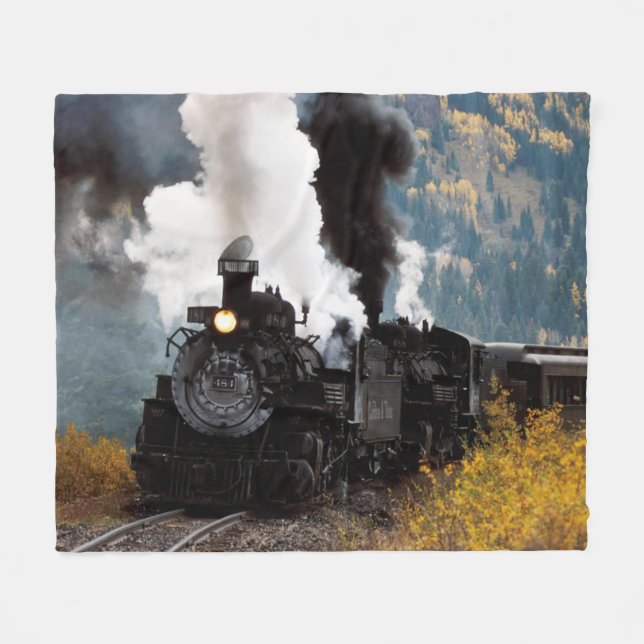 Train 5 fleece blanket (Front (Horizontal))