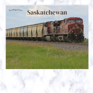 Train à Indian Head Saskatchewan Carte postale Can