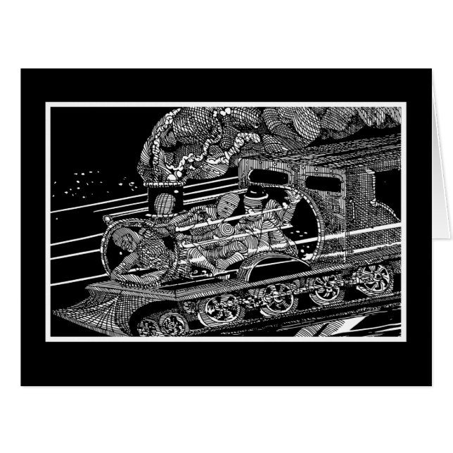 TRAIN À VAPEUR (Devant horizontal)