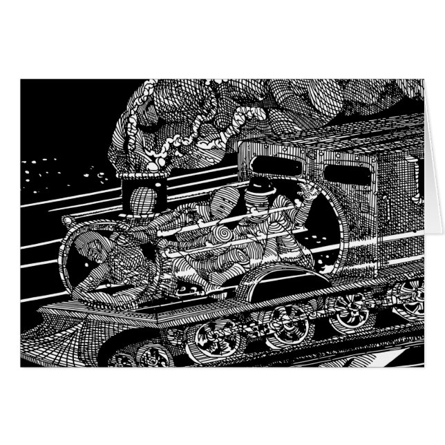 TRAIN À VAPEUR (Devant horizontal)